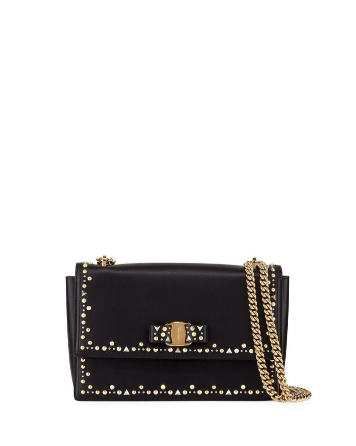 Studded Leather Crossbody Bag