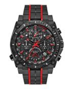 Men's 46.5mm Precisionist Chronograph Watch, Black/red