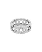 Estate 18k White Gold C-ring,