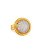 24k Gold Balloon Ring With Diamonds