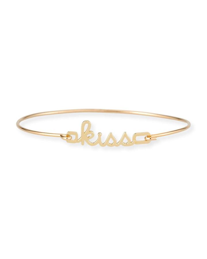 14k Pure Gold Kiss Bracelet