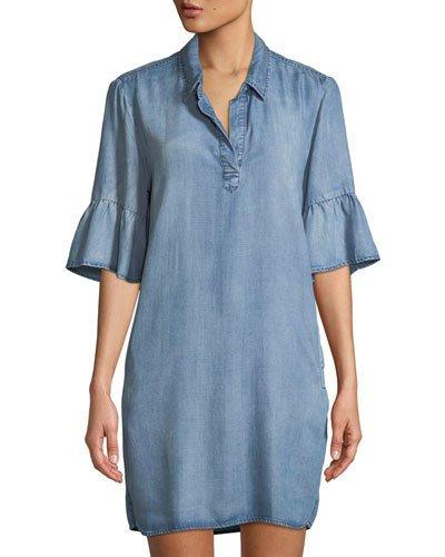 Flutter-sleeve Chambray