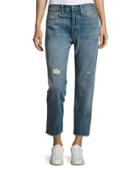 Union Distressed Slouchy Jeans, Blue