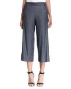 Stretch-knit Cropped Pant, Indigo