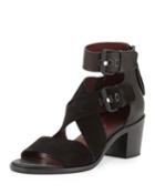 Madrid City Suede/leather Crisscross