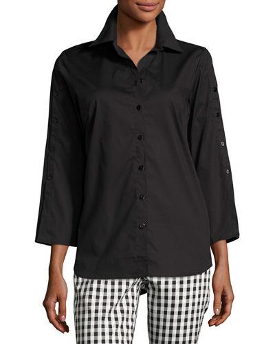 3/4-sleeve Poplin Tunic