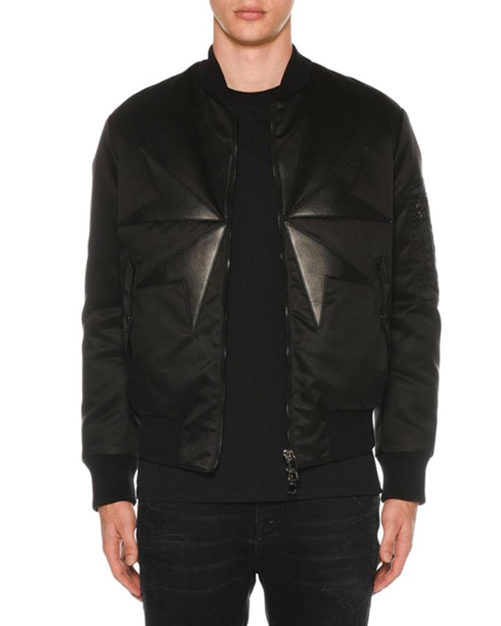 Men's Goth Cross Bomber Jacket