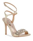 Hailey Jeweled Metallic Ankle-wrap