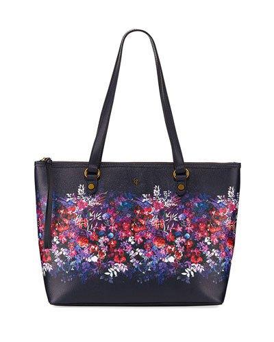 Aria Floral-print Shoulder Tote Bag