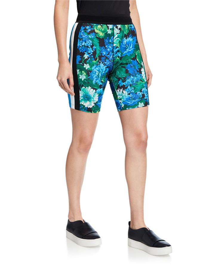 Sophia Floral-print Stripe Biker
