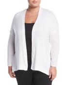 Brushed Rib-trim Cardigan,