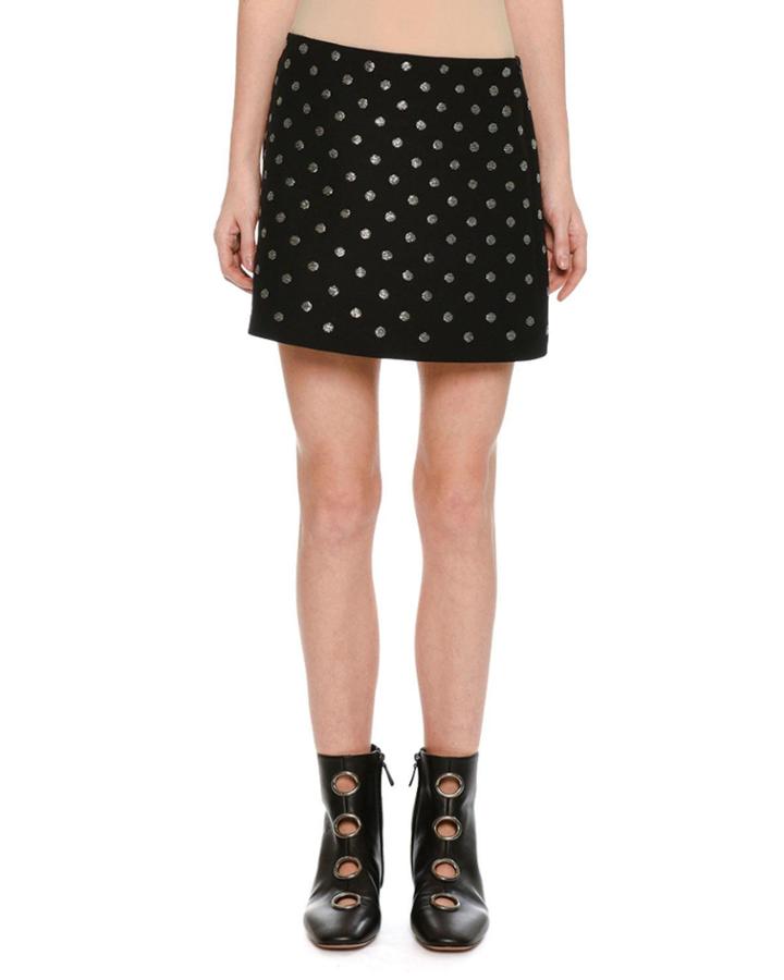 Embroidered Crepe Couture Mini
