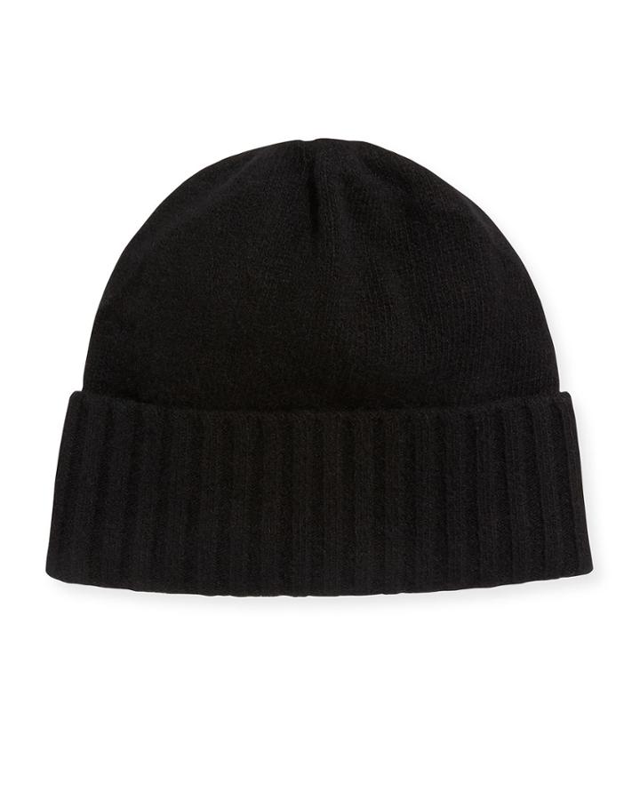 Cashmere Wide Ribbed Beanie