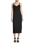 Posy Lace Strappy Maxi Dress, Black