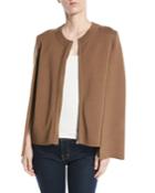 Donna Zip Cardigan Sweater W/ Cape