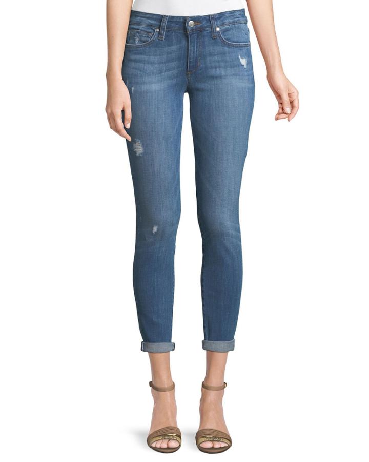 The Icon Crop Rolled-cuff Ankle Jeans