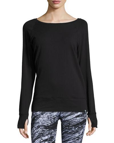 Long-sleeve Boat-neck Athletic Tunic