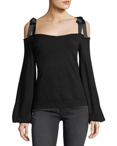 Ribbon-tied Cold Shoulder