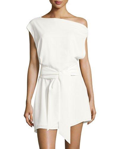 Meadows Tie-waist Mini Dress, Ivory