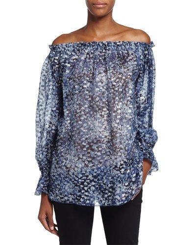 Off-the-shoulder Fil Coupe Top