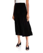 Velvet A-line Side-slit