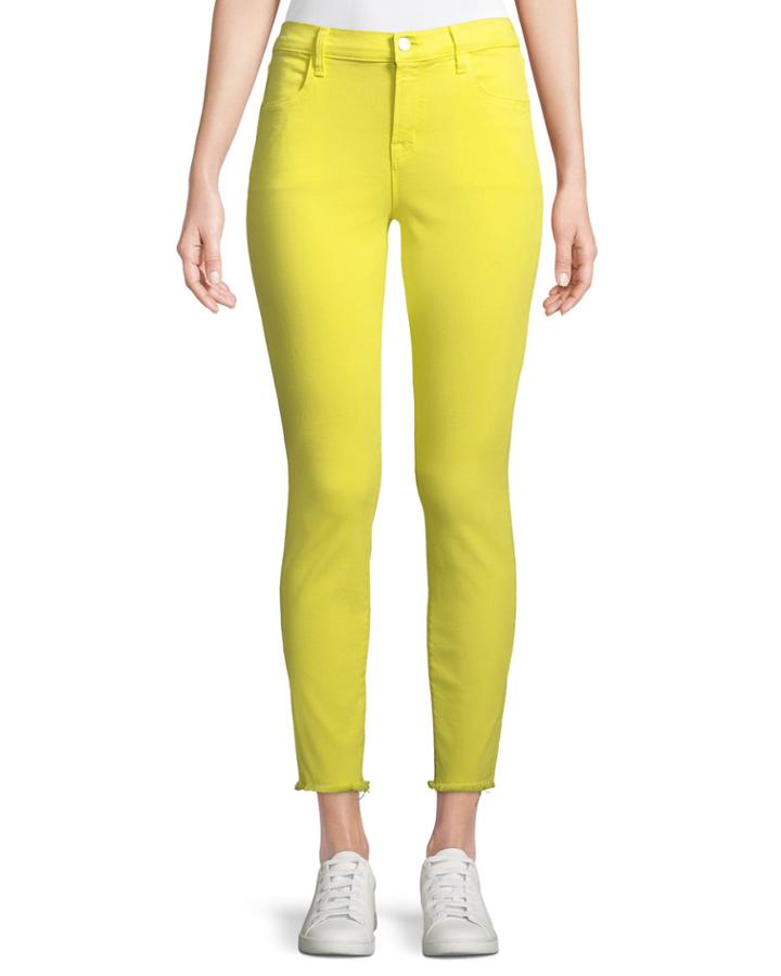 Alana Cropped Skinny Jeans W/ Frayed Hem