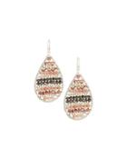 Beaded Teardrop Earrings In Nude