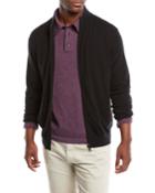 Men's Casual Merino Wool Zip-front Cardigan