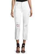 Josephina Skinny Jeans W/ Destroy, White