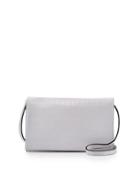 Peyton Alligator-embossed Crossbody Bag, White