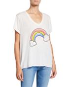 Romeo Rainbow Airbrush Graphic Short-sleeve Tee