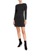 Kamillina Houndstooth Knit Seamed-waist Dress