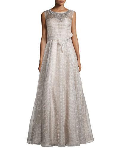 Sleeveless Organza Ball Gown