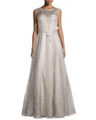 Sleeveless Organza Ball Gown