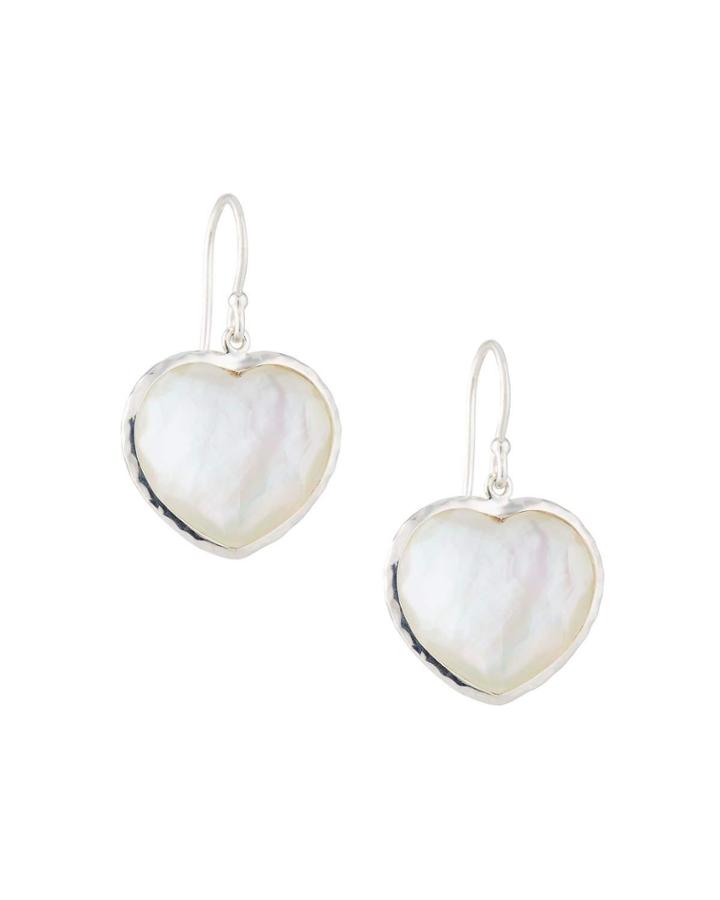 Wonderland Heart Drop Earrings, Mother-of-pearl