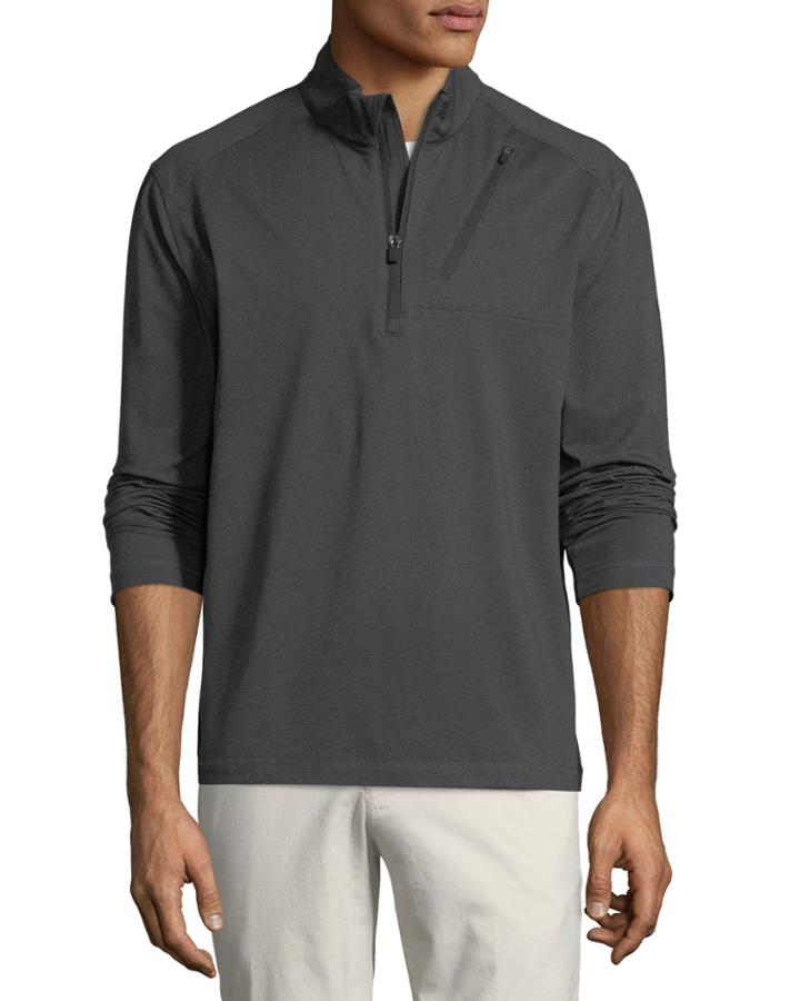Men's Brushed Waterproof Long-sleeve Pullover Jacket