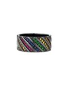 Electric Rainbow Sapphire Band Ring In