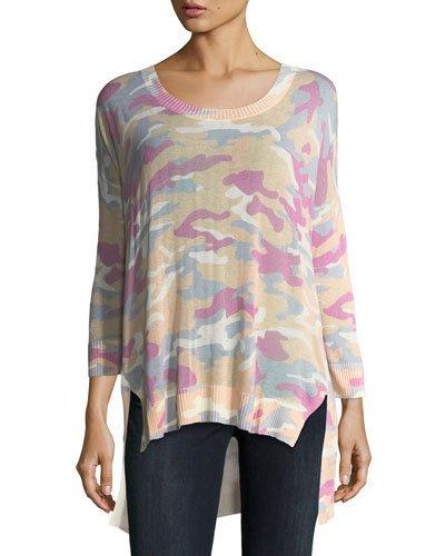 Camouflage-print Round-neck