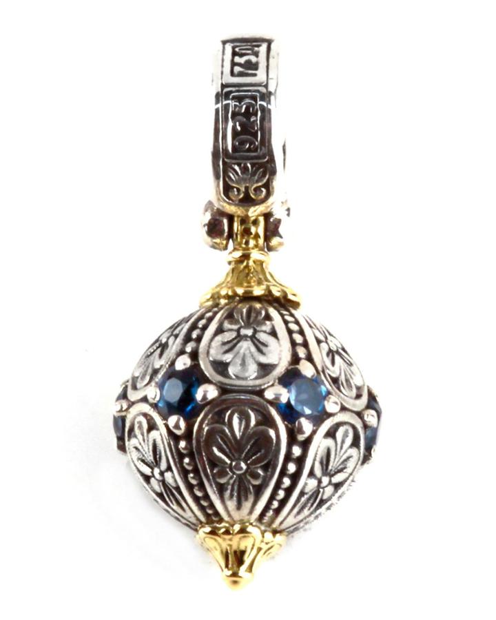London Blue Topaz Round Pendant