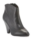 Isabel Leather Zip Booties