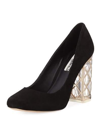 Saffron Chunky-heel Pump