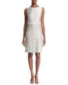 Jasmine Jewel-neck Sparkle-knit Cocktail Dress