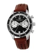 43mm Marco 1081 Chronograph Watch, Brown/black