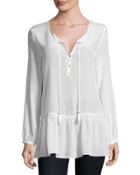 Tuloni Silk Top, Pearl