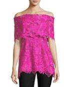 Guipure Lace Off-the-shoulder Top