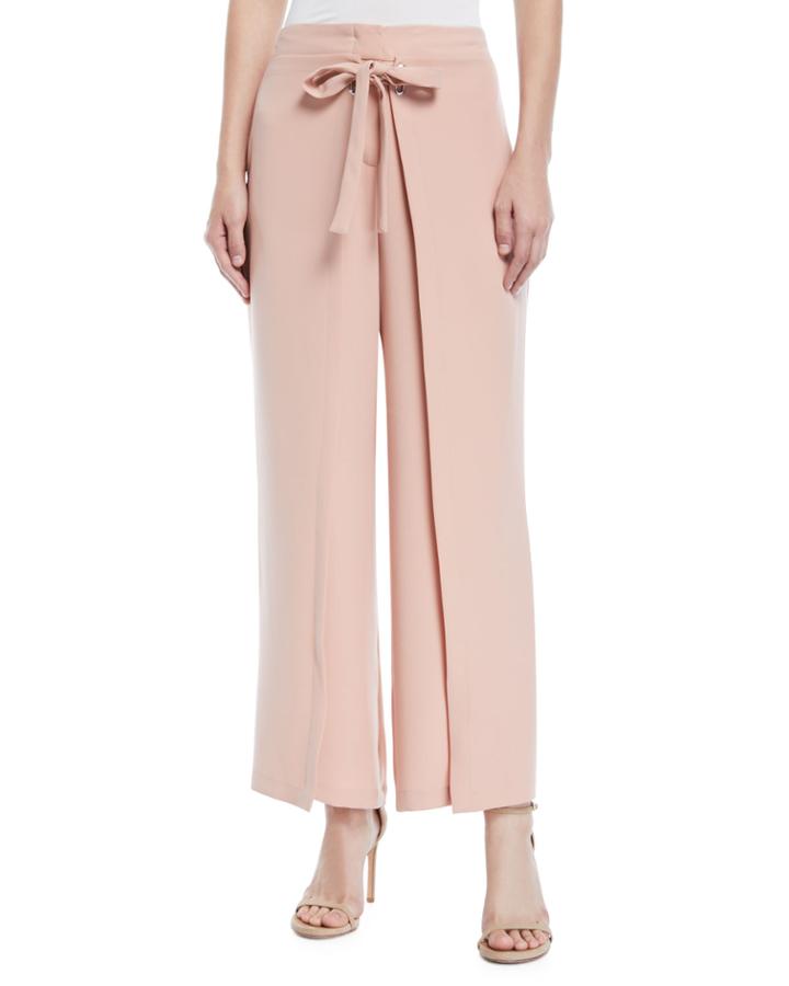 Tie-front Wide-leg Pants