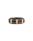 Old World Wide Diamond Double-band Ring,