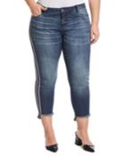 Reese Straight-leg Frayed-ankle Jeans,
