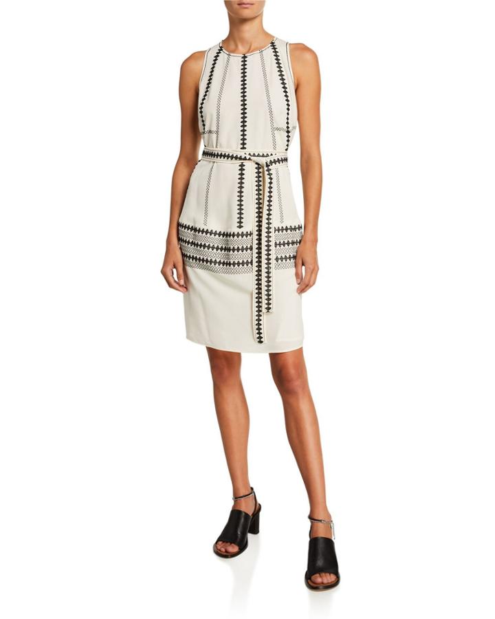Embroidered Georgette Dress