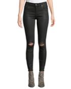 The Ankle Skinny Coated Jeans